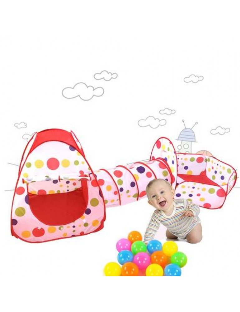 Kids Tent with Tunnel and Ball Pit Play House for Boys Girls Babies and Toddlers