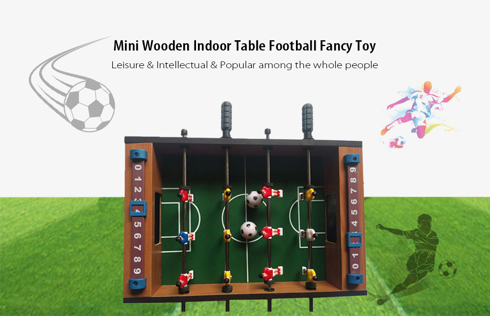 Mini Wooden Room Soccer Table Football Game Manual Interaction