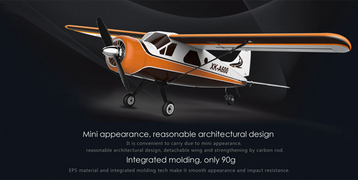 XK A600 58CM Wingspan 5CH RC Brushless Glider Aeroplane RTF EU Plug Compatible with FUTABA S-FHSS